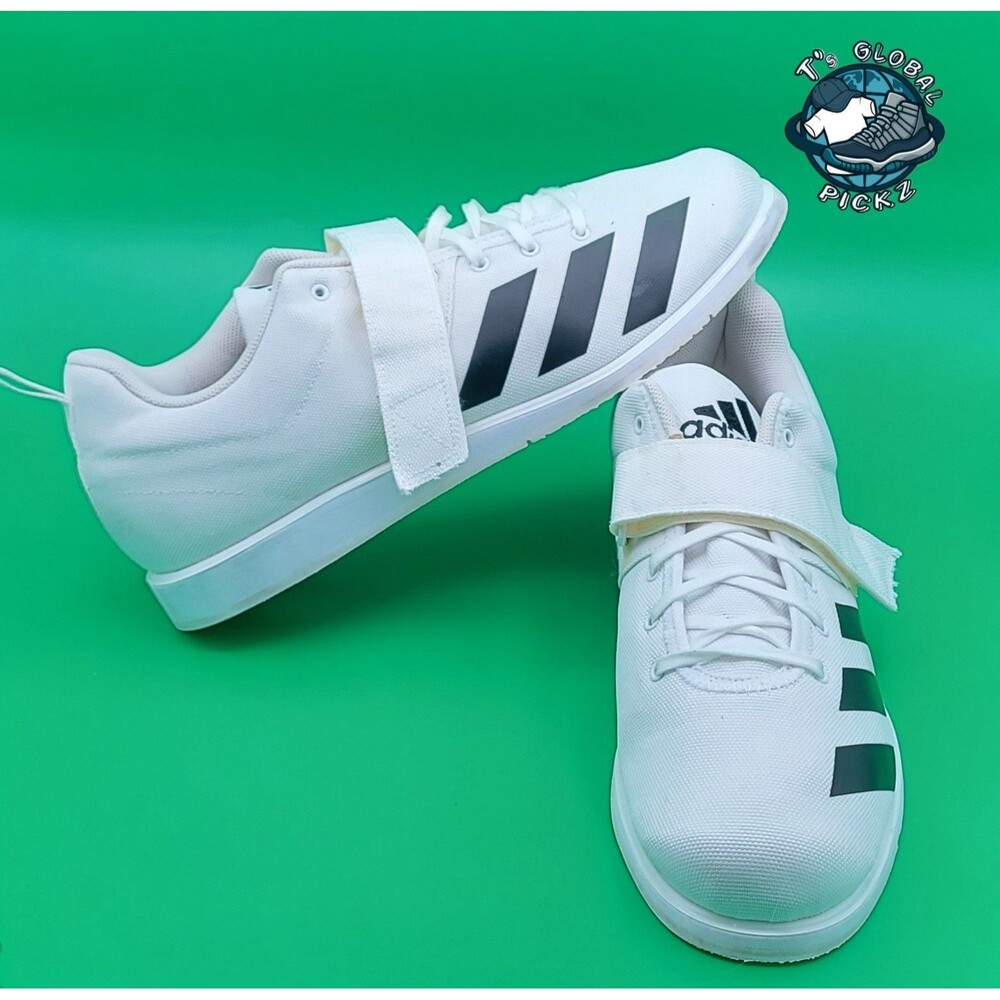 Adidas Powerlift 4 Weightlifting Stability Shoes White Black Mens Size 15